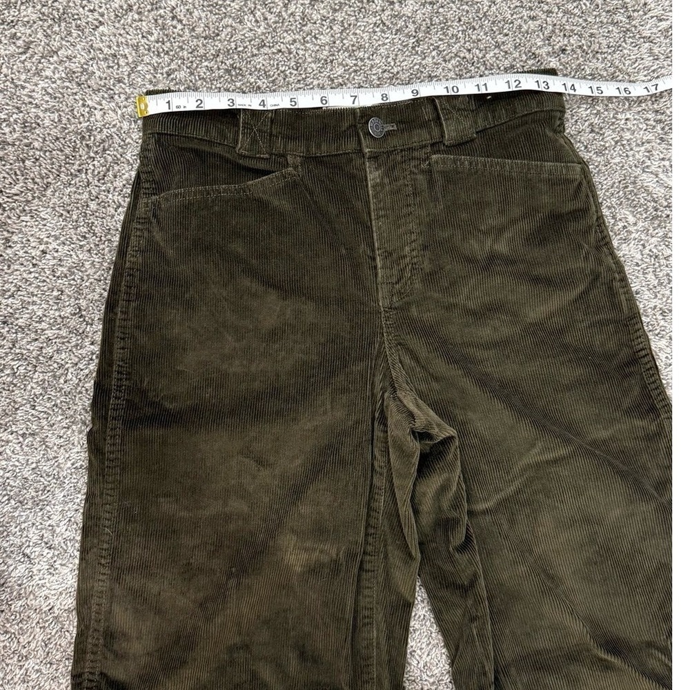 Madewell Corduroy Wide Leg Pants Olive Green High Rise Trousers 28 x 26 - Picture 3 of 4